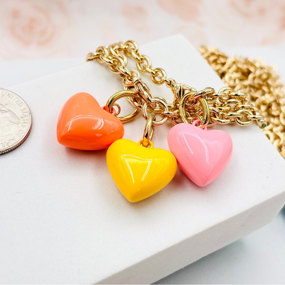 ROXANNE ASSOULIN The Mini Puffy Heart Charm Bracelet Green - Picture 8 of 10